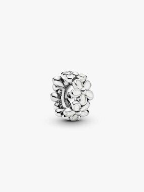 Pandora White Daisy Flower Spacer Charm